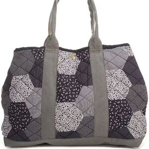 FREE PEOPLE pippa patchwork tote bag in navy blue